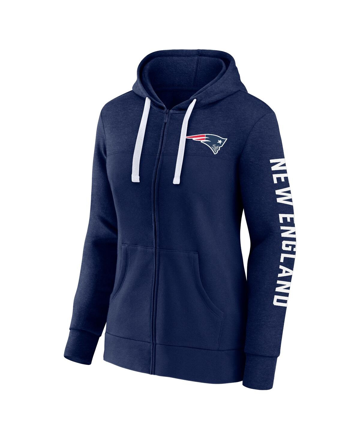Women's FanaticsNew England Patriots Plus Size City Ties Full-Zip Hoodie - Heather Navy