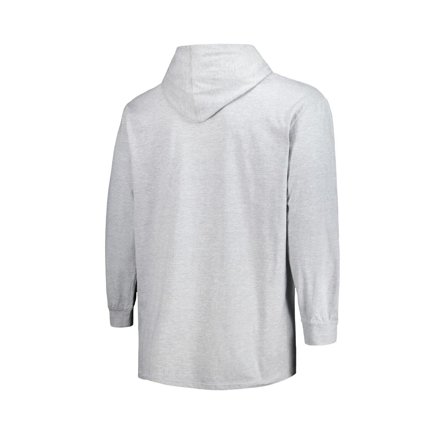Men's Heather Gray Los Angeles Lakers Big and Tall Pullover Hoodie