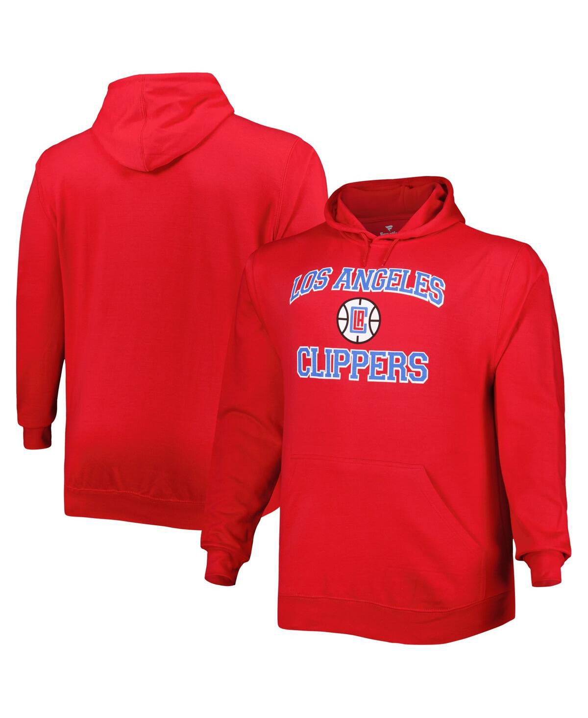 Shop Profile Men's Red La Clippers Big And Tall Heart & Soul Pullover Hoodie