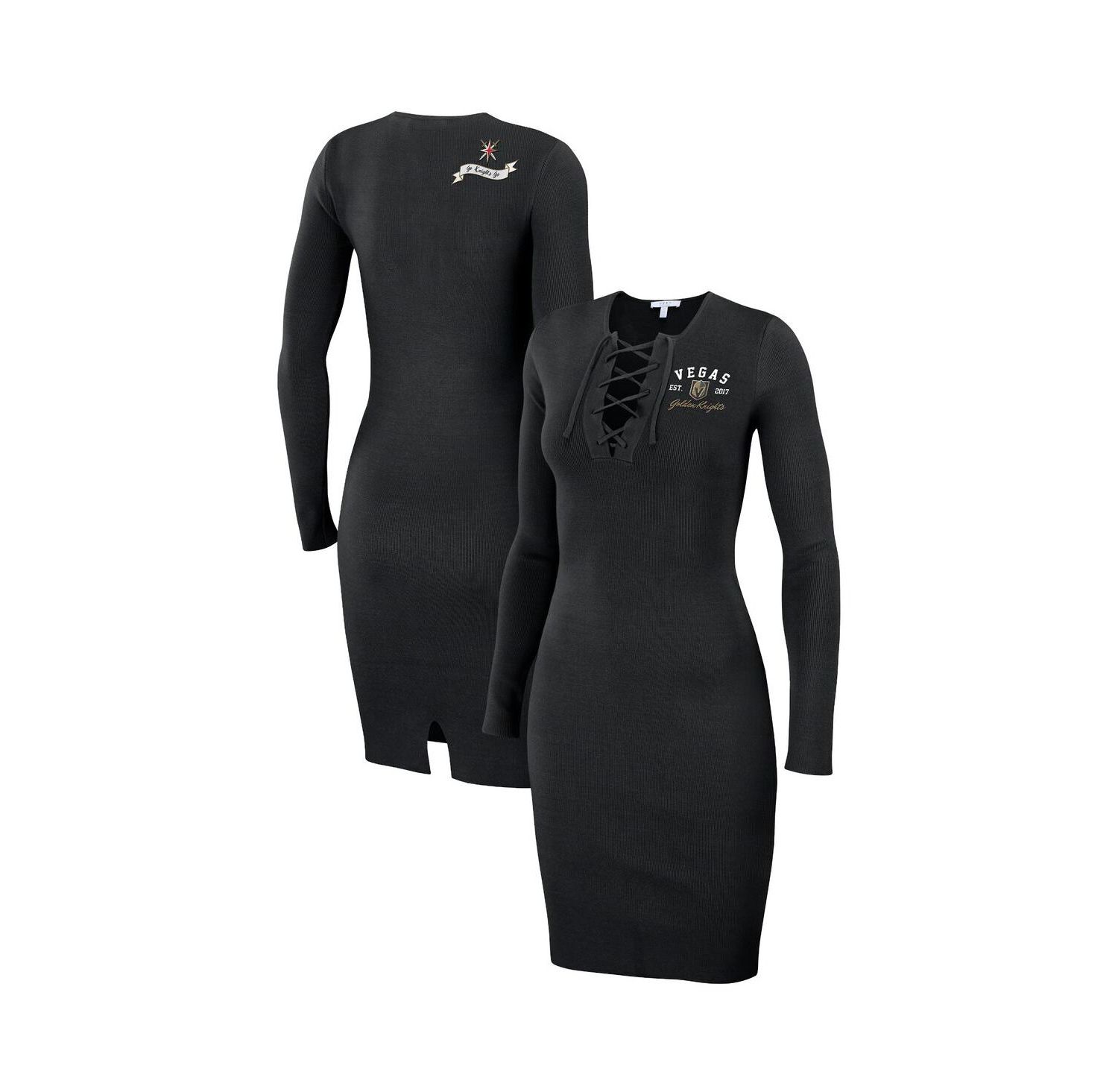 Women's Black Vegas Golden Knights Lace-Up Dress