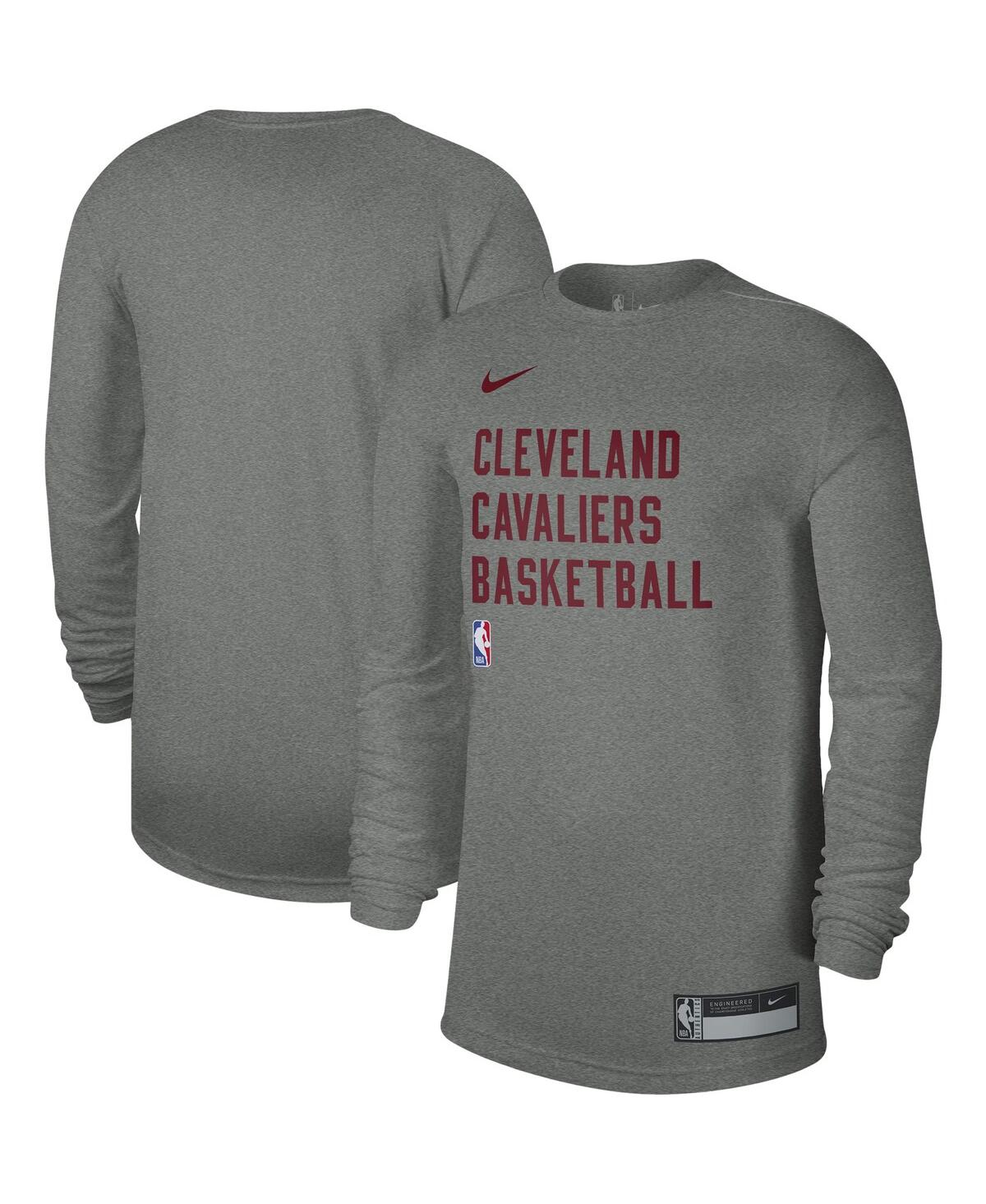 Nike Men's And Women's  Heather Gray Cleveland Cavaliers 2023/24 Legend On-court Practice Long Sleeve