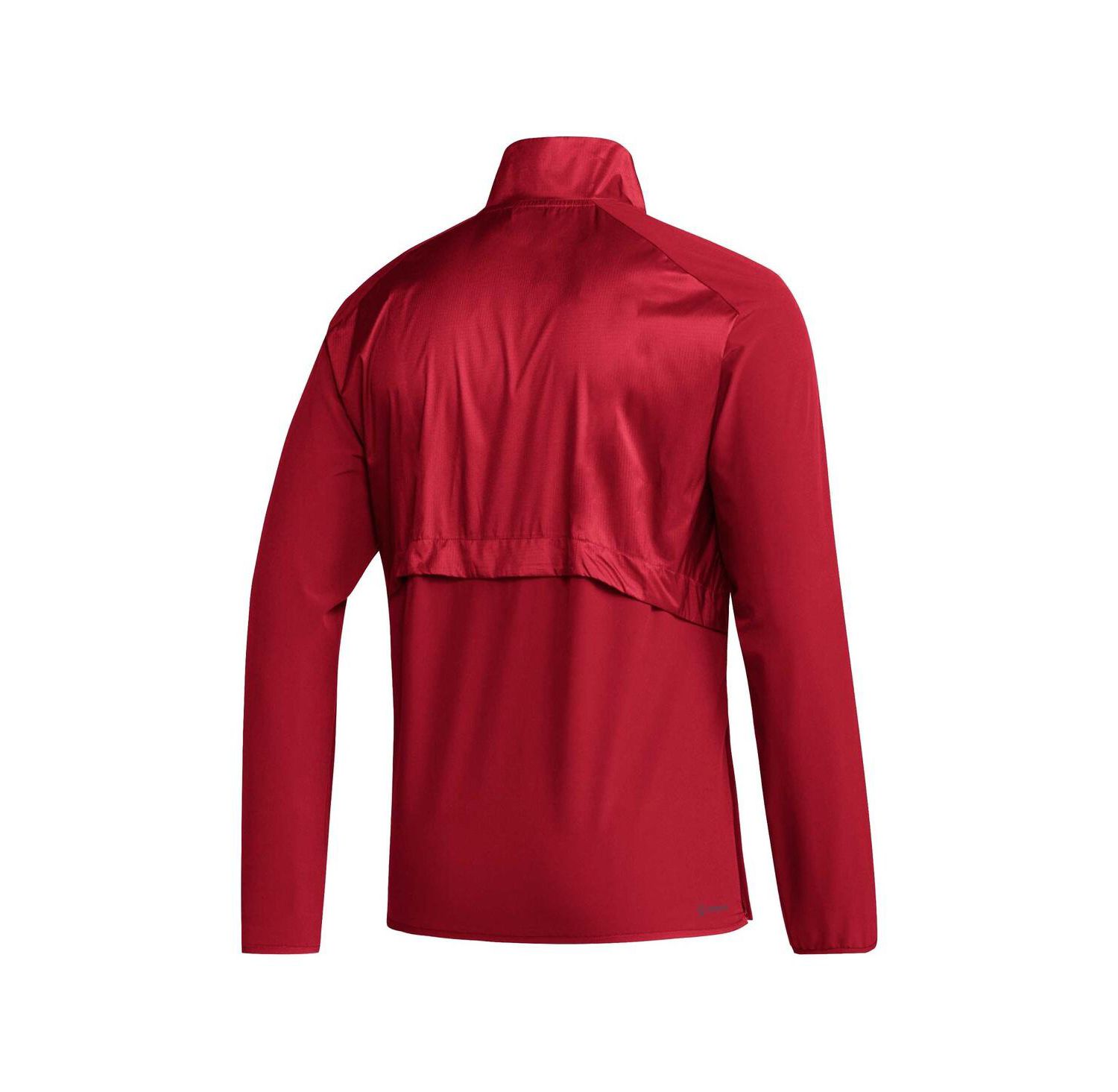 Men's Scarlet Nebraska Huskers Sideline AEROREADY Raglan Sleeve Quarter-Zip Jacket