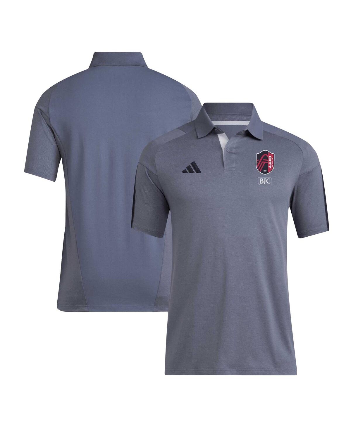 Shop Adidas Originals Men's Adidas Gray St. Louis City Sc 2024 Training Polo Shirt