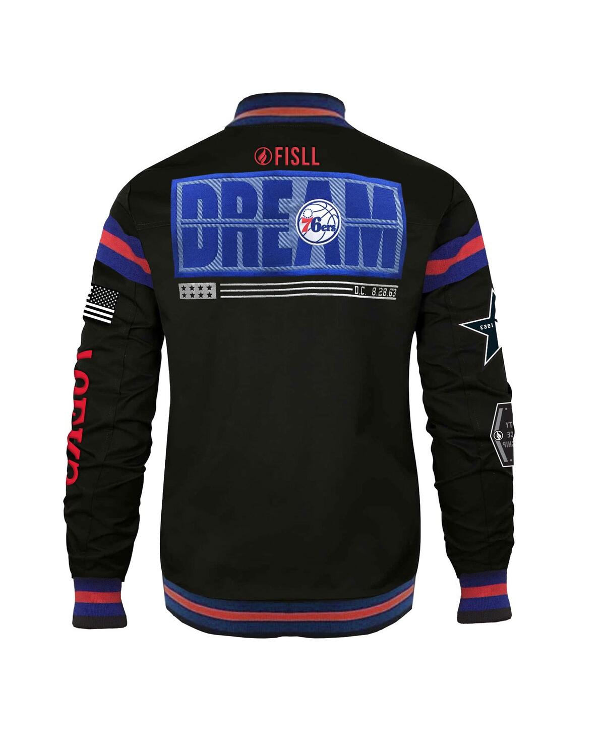 Men's and Women's Fisll xHistory CollectionPhiladelphia 76ers Full-Snap Varsity Jacket - Black