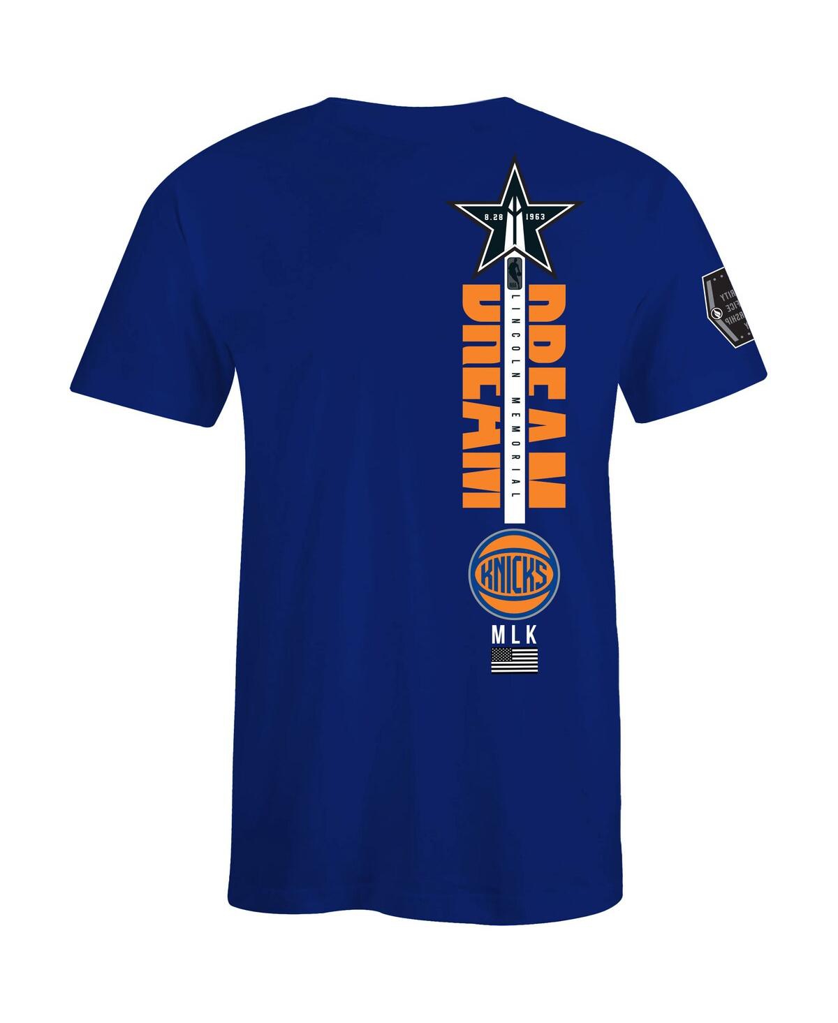 FISLL MEN'S AND WOMEN'S FISLL X BLACK HISTORY COLLECTION ROYAL NEW YORK KNICKS T-SHIRT 