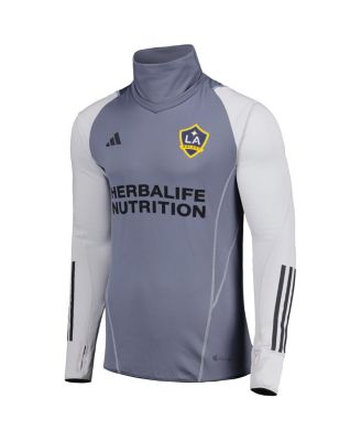 Men's Gray LA Galaxy Warm Raglan COLD.RDY Top