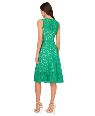 Women's Sleeveless Lace Midi Dress