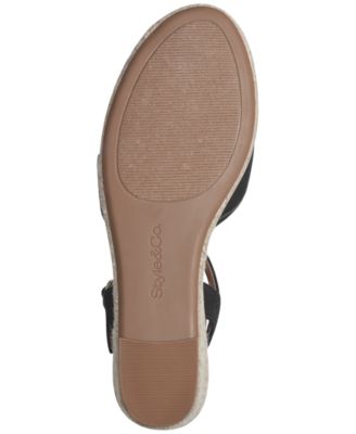 Women's Leahh Strappy Espadrille Wedge Sandals, Created for Macy's