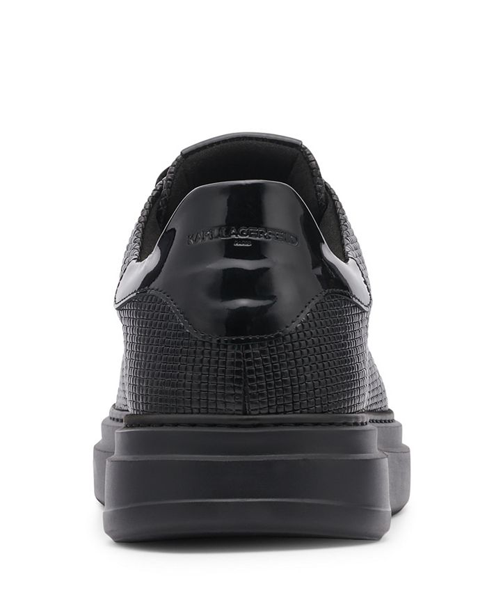 KARL LAGERFELD PARIS Men's Textured Leather Karl Pin Sneakers - Macy's