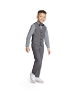 Nautica Toddler Boys Linen Look Machine Washable Vest Set - Medium Blue