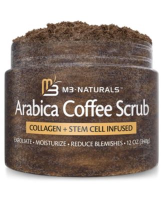 Brown Sugar Body Scrub with Collagen Stem Cell Exfoliating Body Scrubber Face Cleanser Fight Skin Care Appearance Cellulite Fine Line Stretch Mark Spider Veins 12 oz