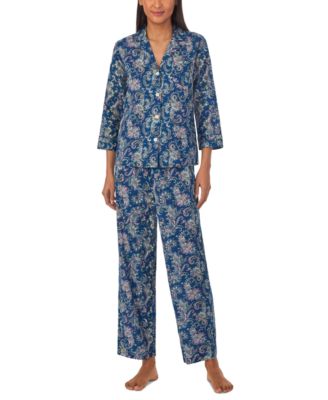 Lauren Ralph Lauren Women s 2 Pc. 3 4 Sleeve Printed Pajamas Set Macy s