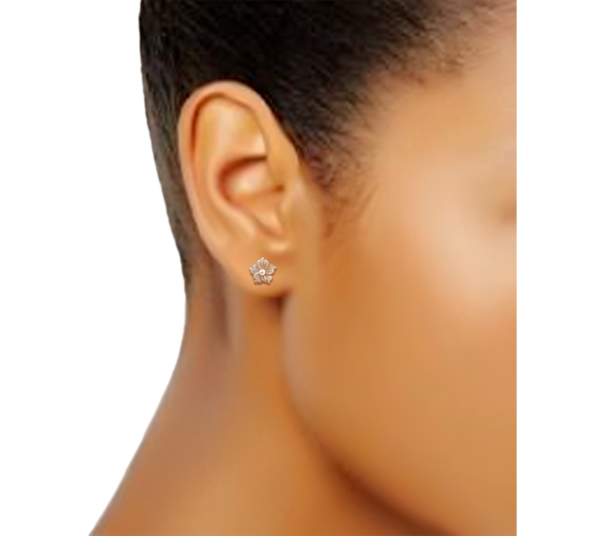 Giani Bernini Mother of Pearl Flower Stud Earrings in 18k Gold-Plated Sterling Silver, Created for Macy's -Silver