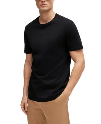 BOSS by Hugo Boss Men's Slim-Fit Mercerized-Cotton T-shirt - Macy's