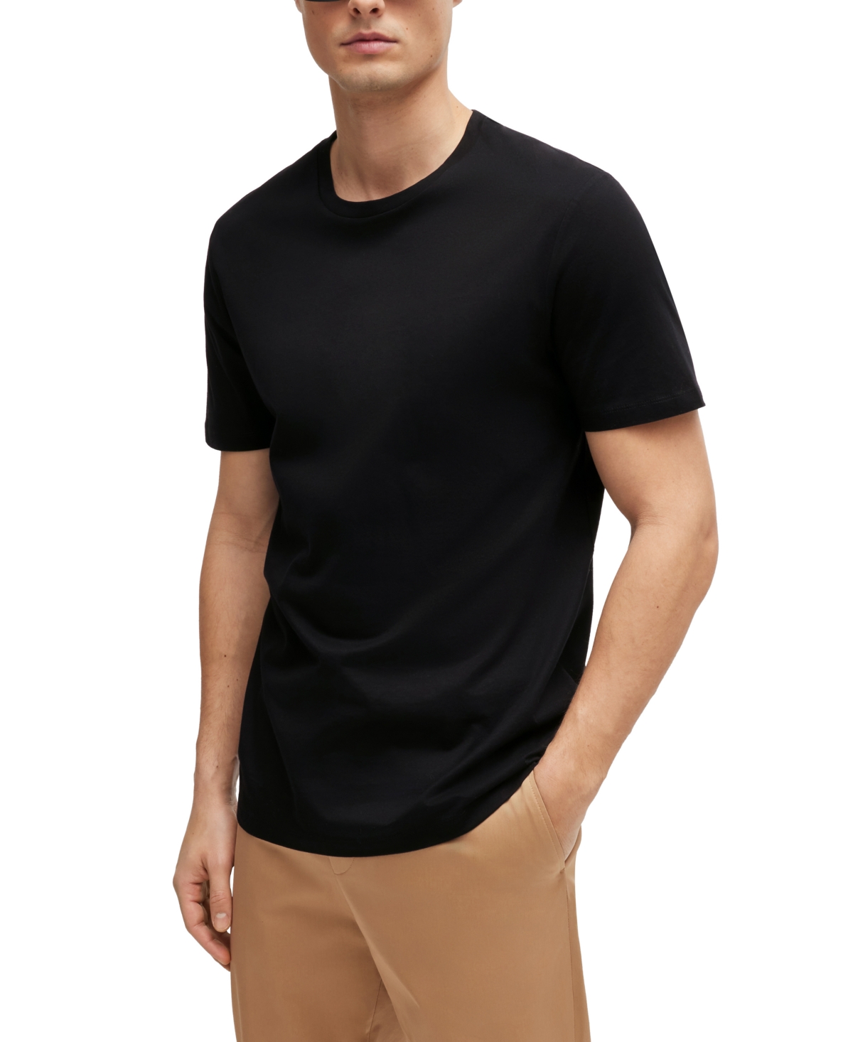 Hugo Boss Boss By  Men's Slim-fit Short-sleeved T-shirt In Black