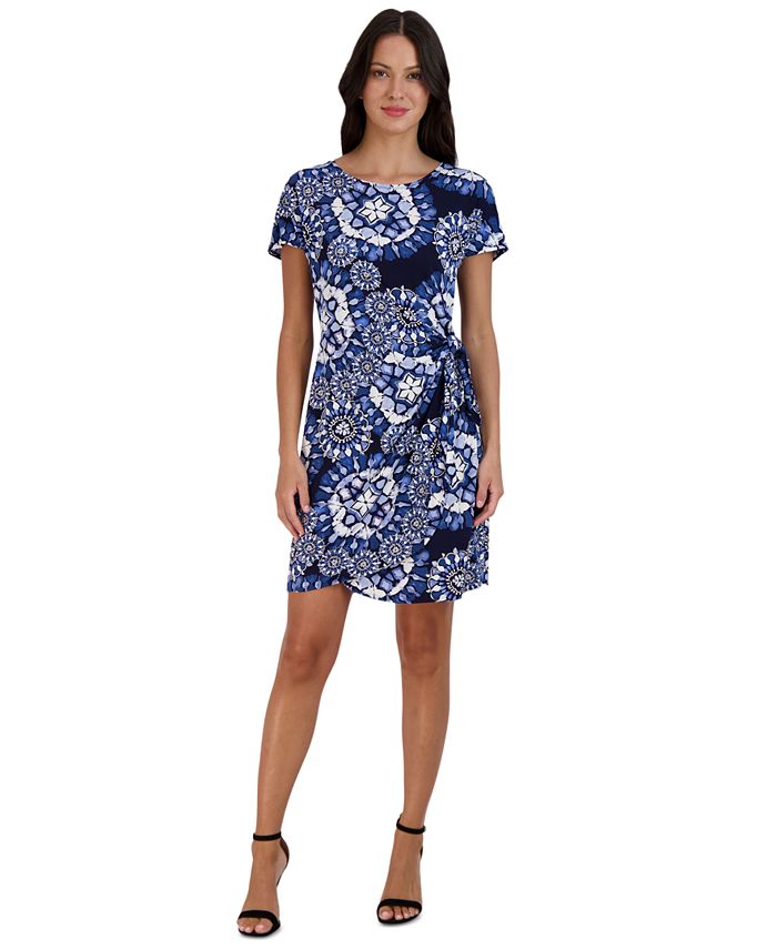 Robbie Bee Women's a Line Dress Red-Black Size Petite S