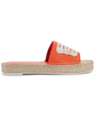 Cherie Logo Slip-On Espadrille Platform Slide Sandals