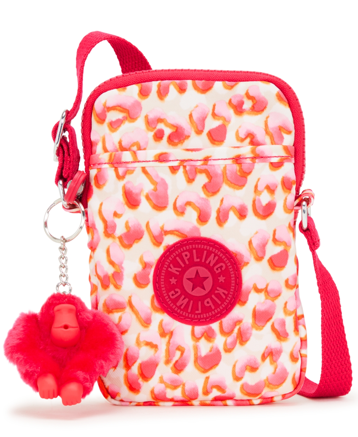 Shop Kipling Tally Mini Phone Zip-top Nylon Crossbody Bag In Signature Print