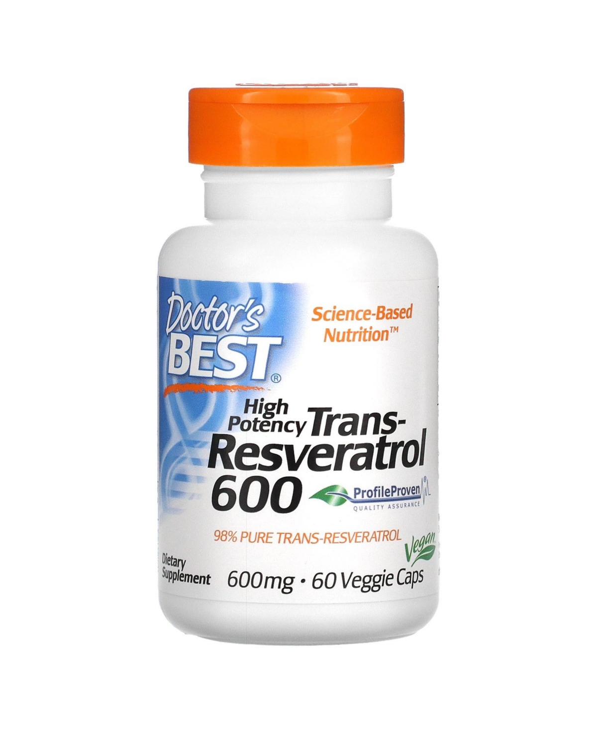 High Potency Trans-Resveratrol 600 600 mg - 60 Veggie Caps - Assorted Pre-Pack