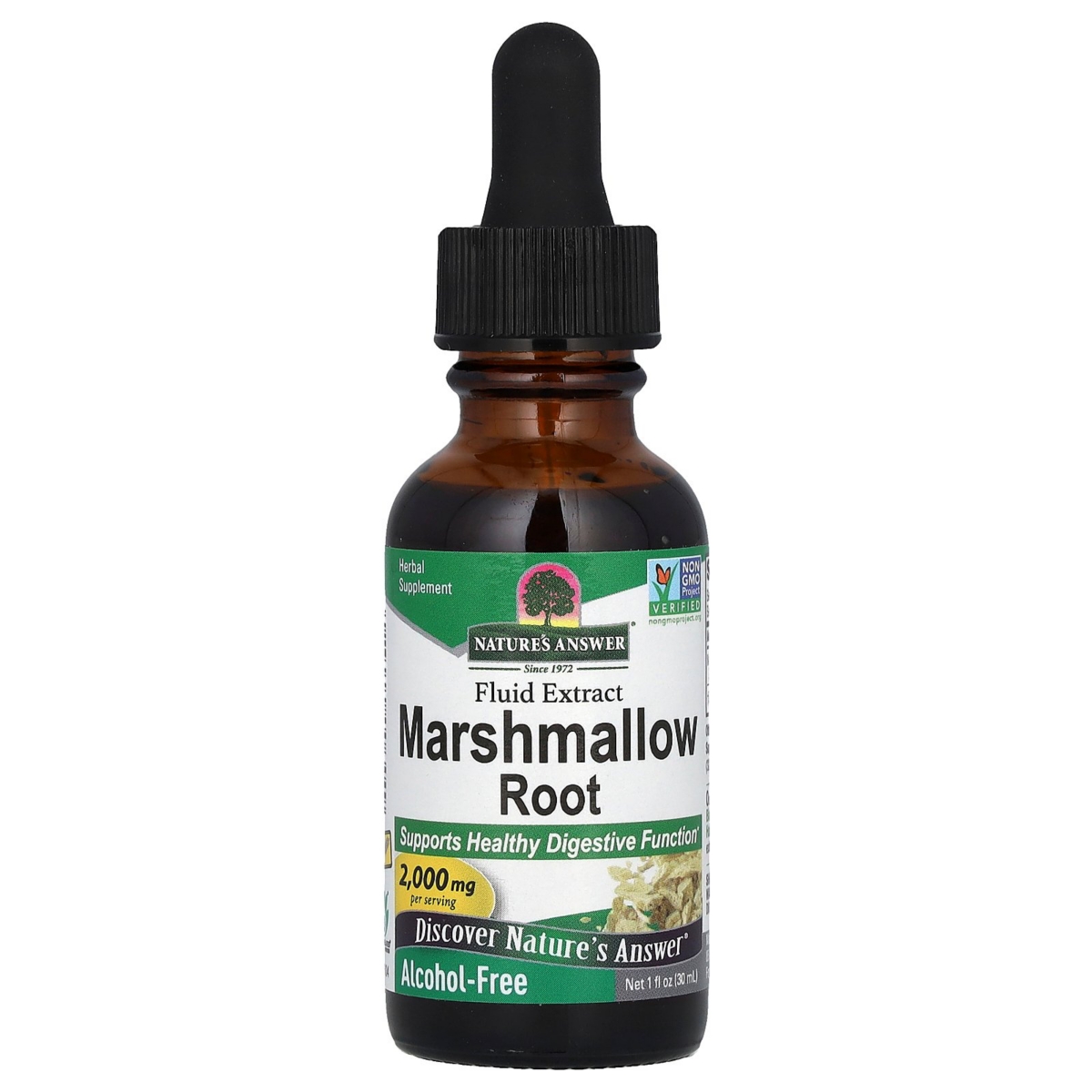 Marshmallow Root Fluid Extract Alcohol-Free 2 000 mg - 1 fl oz (30 ml) - Assorted Pre-pack (See Table
