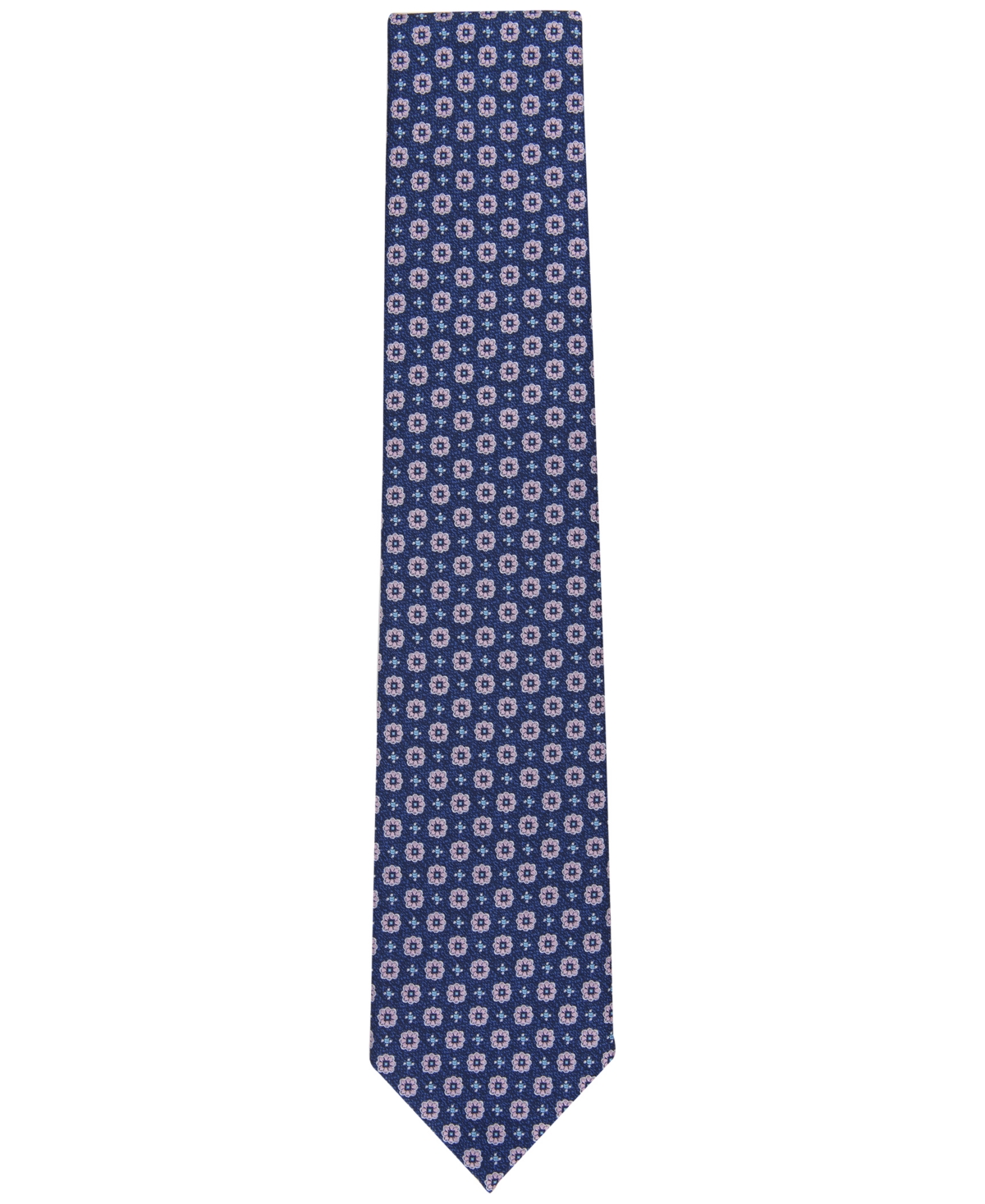 Shop Club Room Men's Prospect Medallion Tie, Created For Macy's In Navy