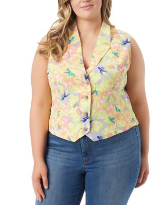 Jessica Simpson - Trendy Plus Size Embla Floral Tie-Back Vest