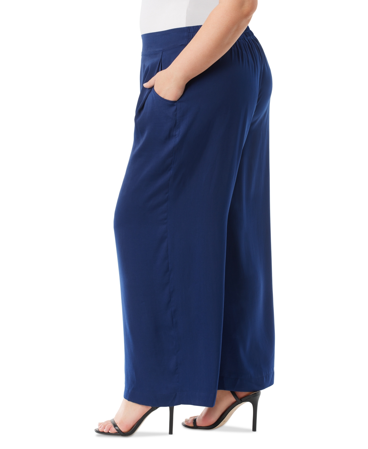 Shop Jessica Simpson Trendy Plus Size Winnie Wide-leg Pants In Medieval Blue