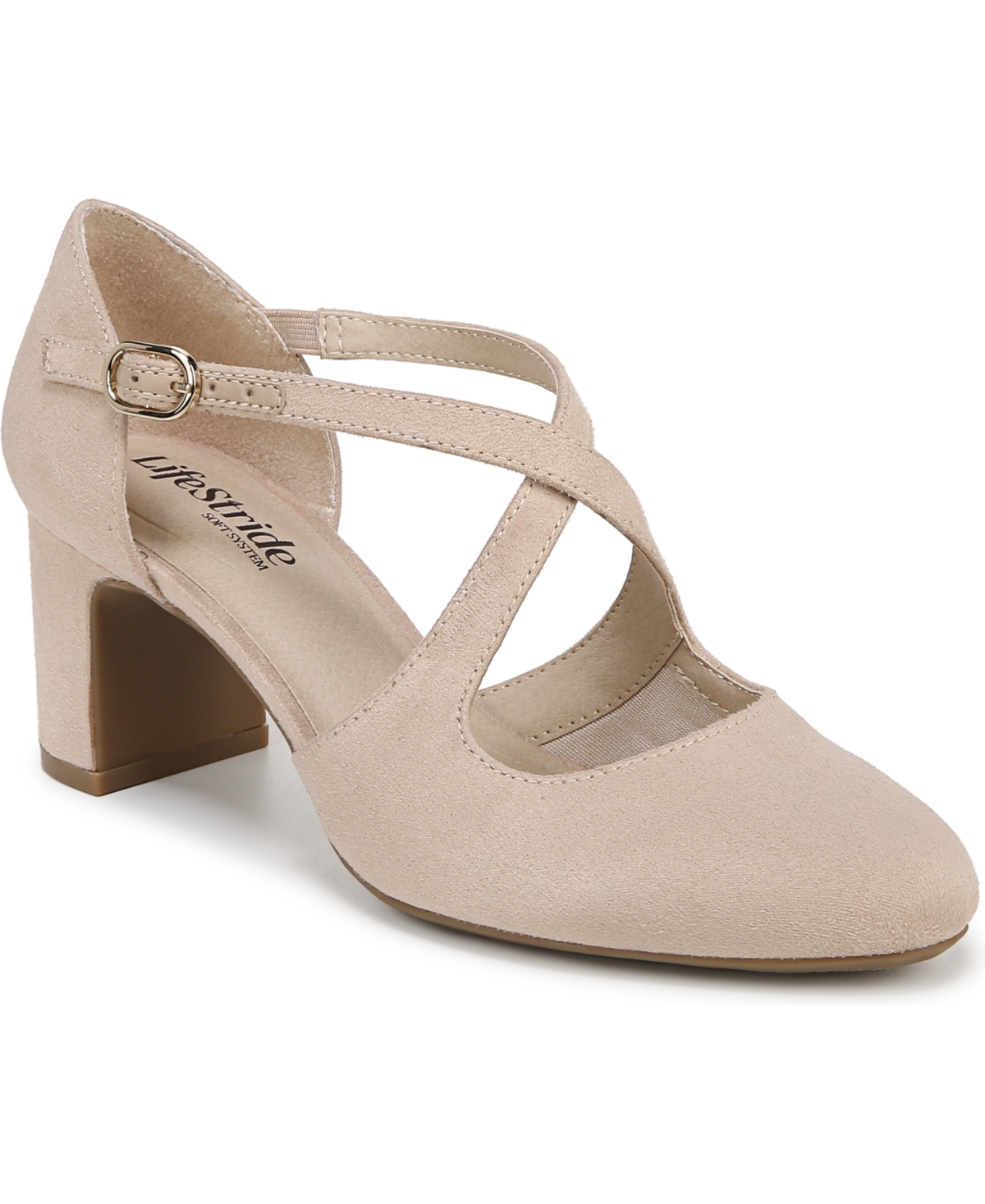 LifeStride Women's Tracy Crisscross Block Heel Pumps