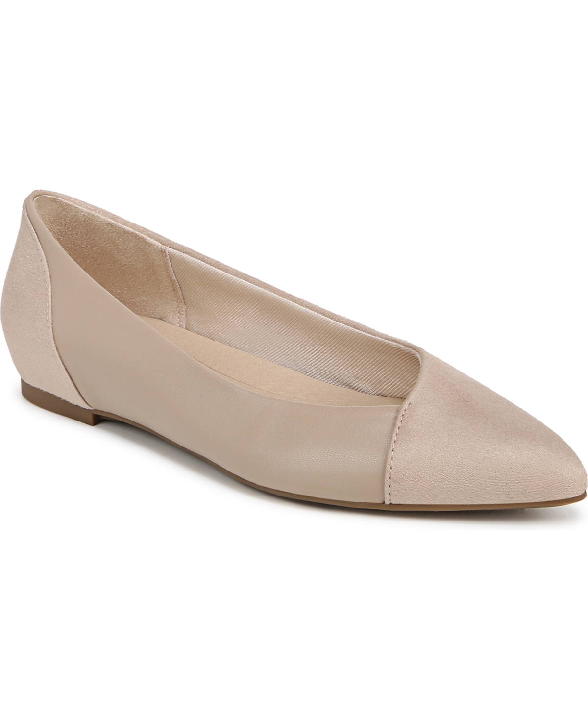 Promise Ballet Flats - Tender Taupe Faux Leather/Microsuede