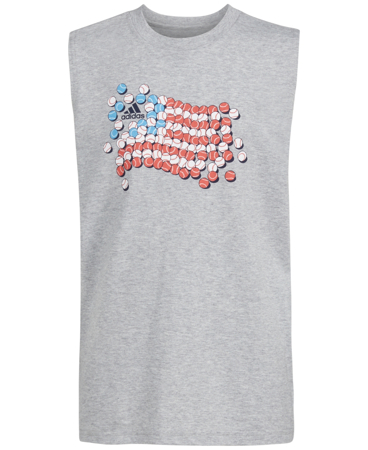 adidas Big Boys Sleeveless Usa Graphic Heathered T-Shirt