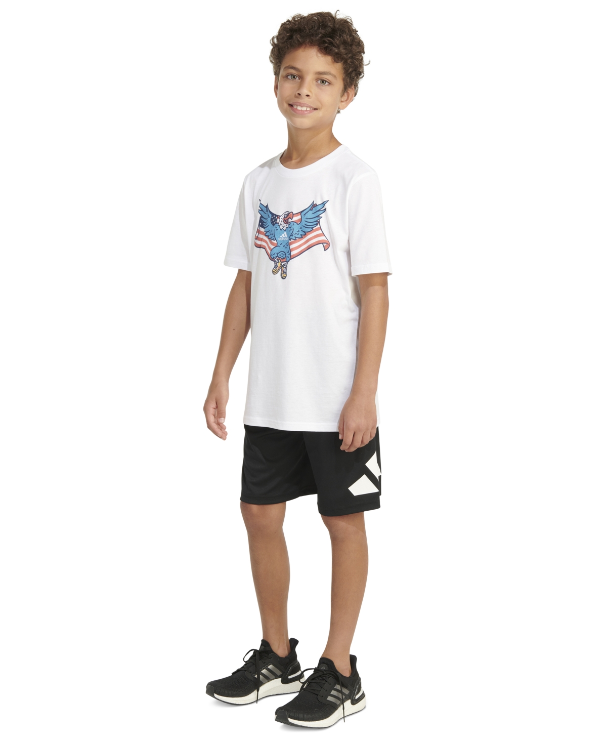 adidas Big Boys Short-Sleeve Cotton Usa Graphic T-Shirt