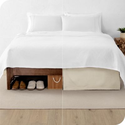 Tailored Microfiber Pleated Bedskirt, Full