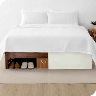 Tailored Microfiber Pleated Bedskirt, Full