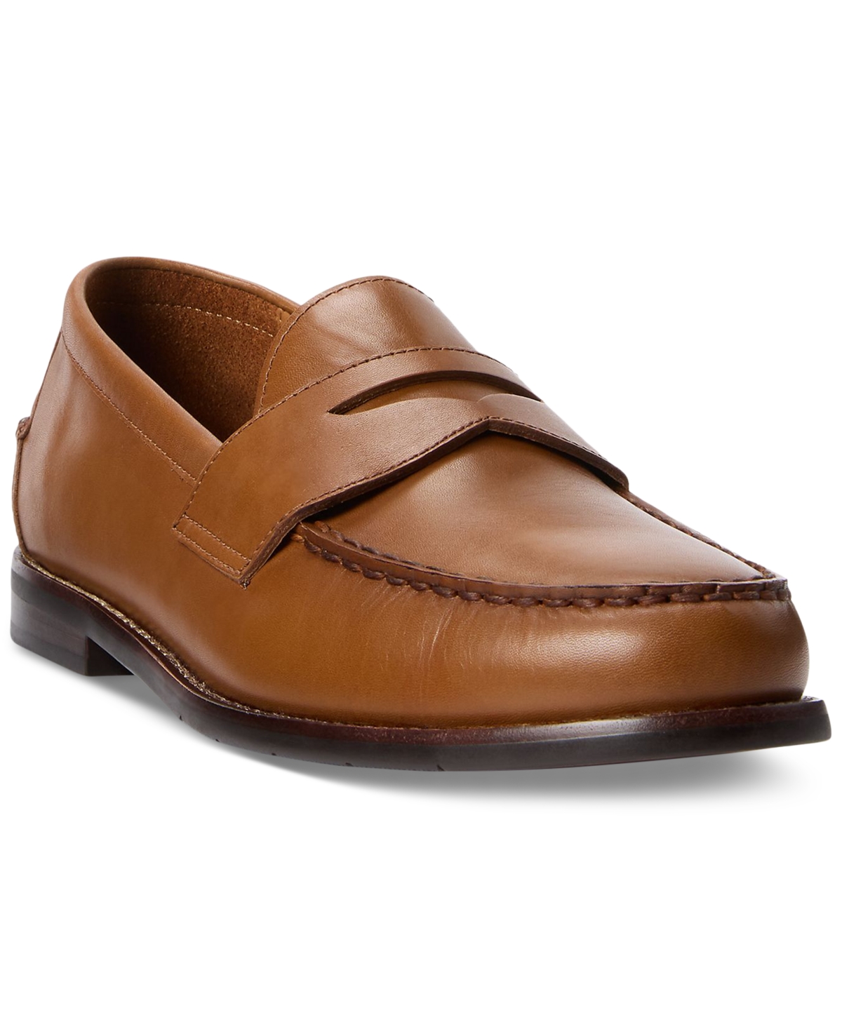 Shop Polo Ralph Lauren Men's Alston Leather Penny Loafers In Tan