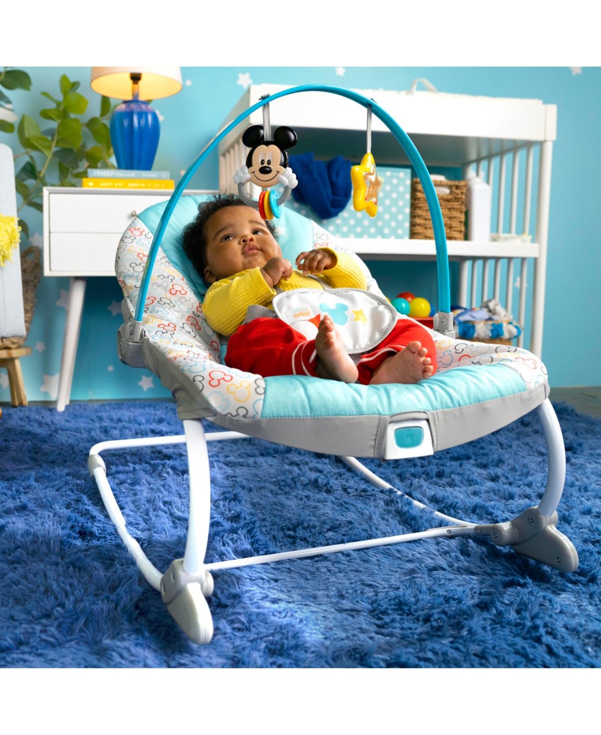 Shop Bright Starts Mickey Mouse Original Bestie Infant To Toddler Rocker In Multi
