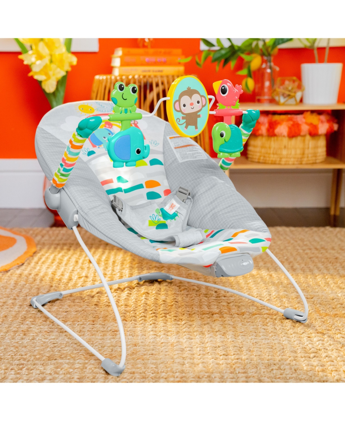 Shop Bright Starts Playful Paradise Vibrating Bouncer In Multi