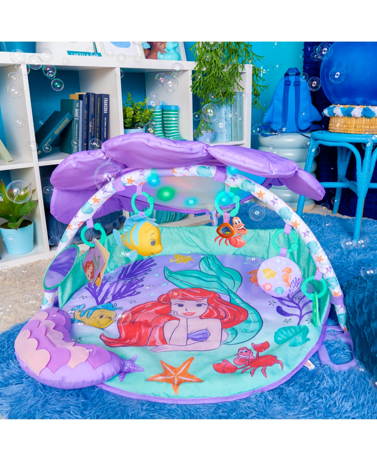 Shop Bright Starts The Little Mermaid Twinkle Trove Lights Music Activity Gym In Multi