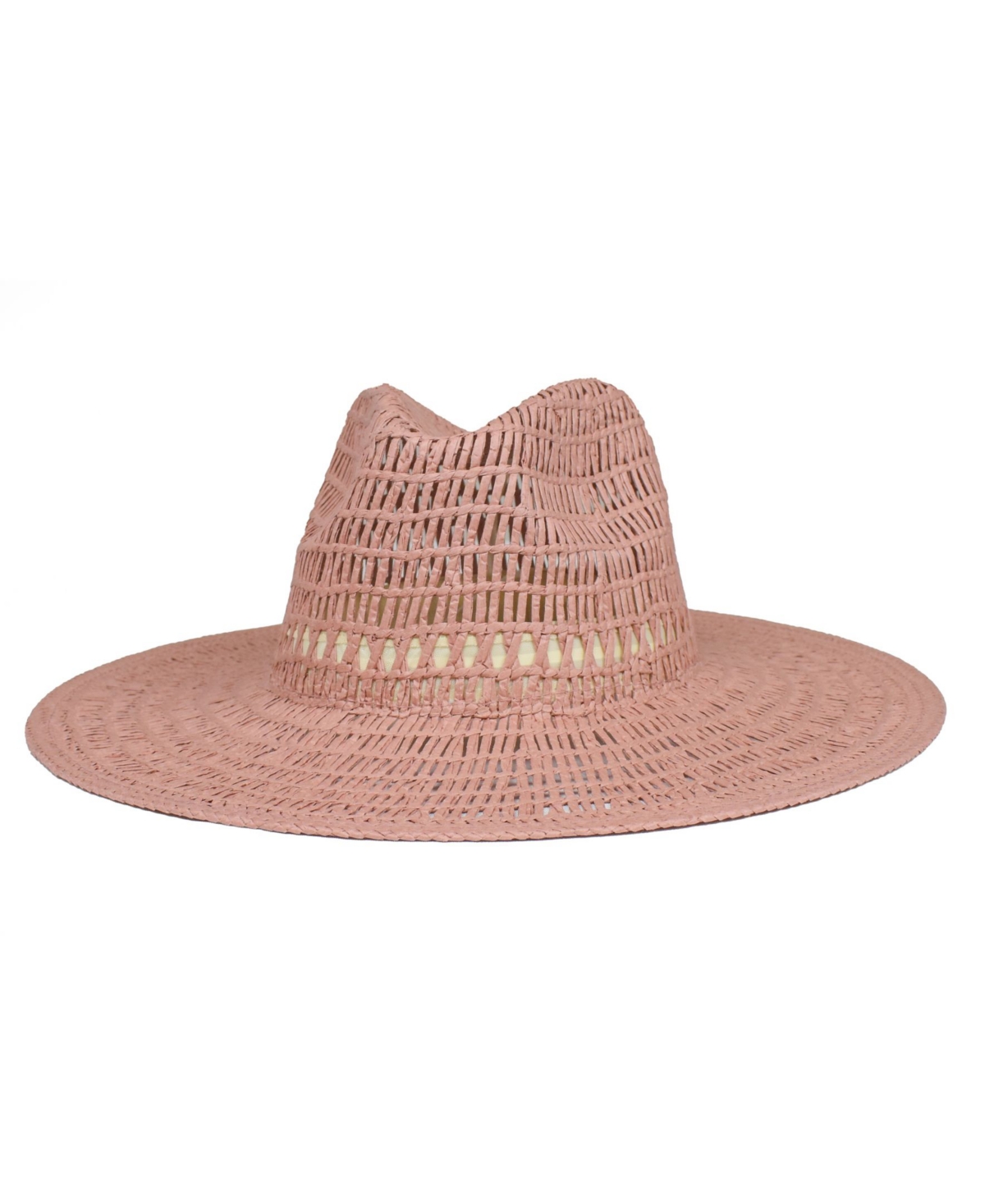 Women's Straw Hat with Cut Out Detail - Natural