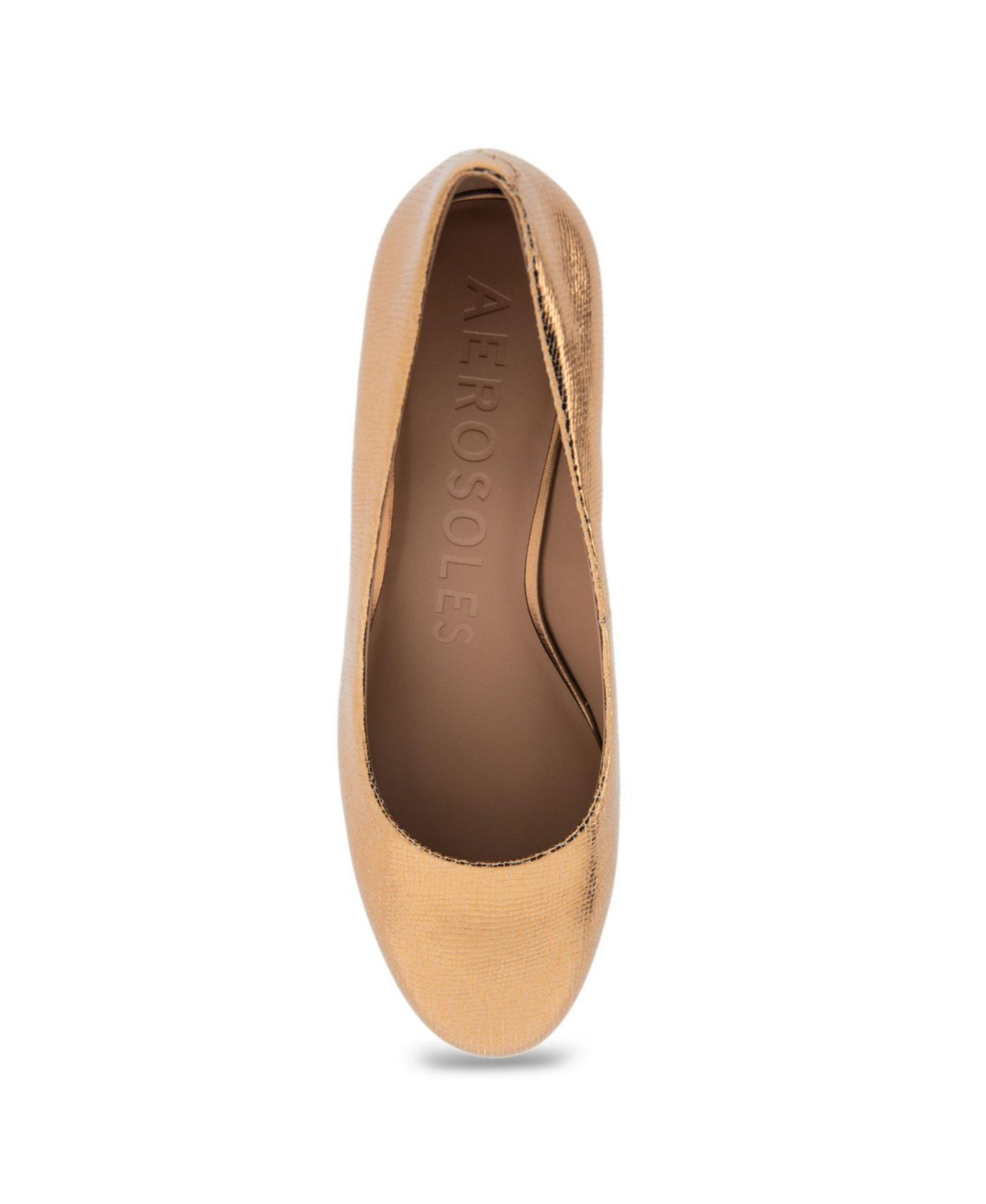 Shop Aerosoles Ebel Dress Mid Heel Pumps In Light Bronze Leather