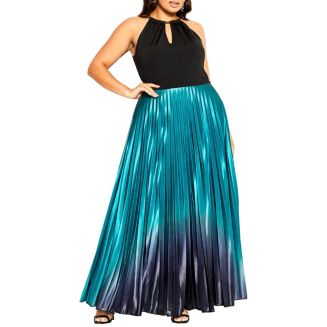 chinese dress ladies Multi Color Pleated Maxi Dress With Open Back main image 1