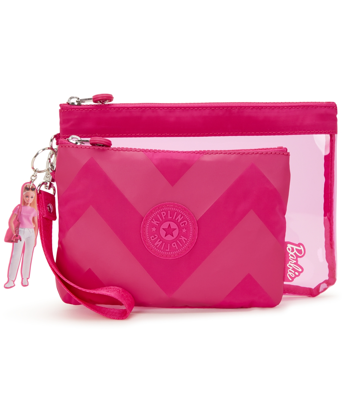 Duo Pouch Large Barbie - Power Pink Transparent