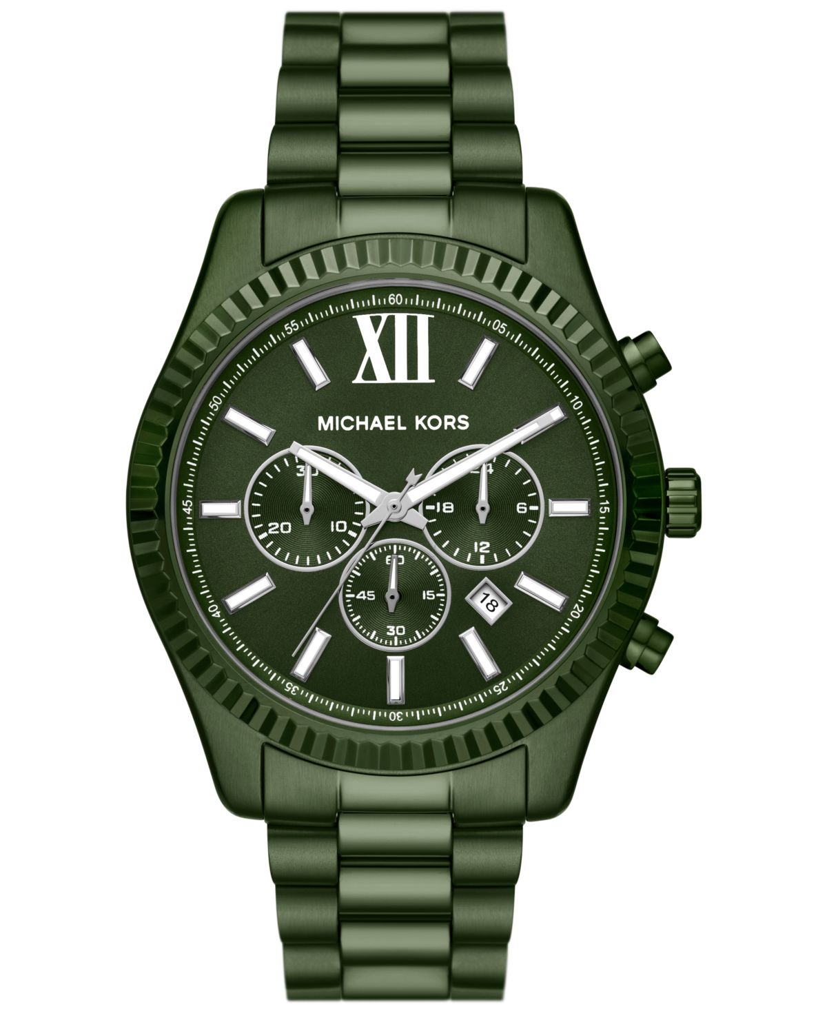 Мужские часы Lexington Chronograph Olive из нержавеющей стали 44 мм