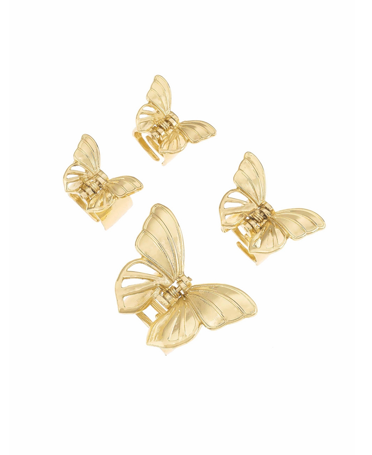 Flight of the Butterfly Gold-Tone Clip Set - Gold