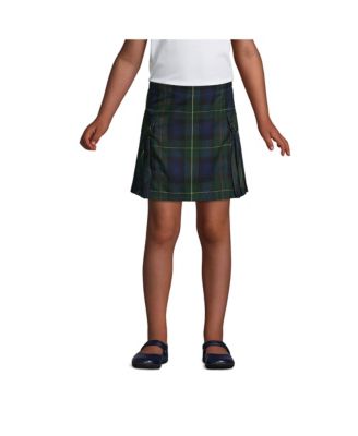 Big Girls Plus Side Pleat Plaid Skort Above the Knee
