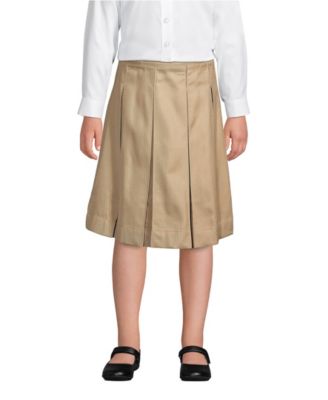 Big Girls Box Pleat Skirt Below the Knee