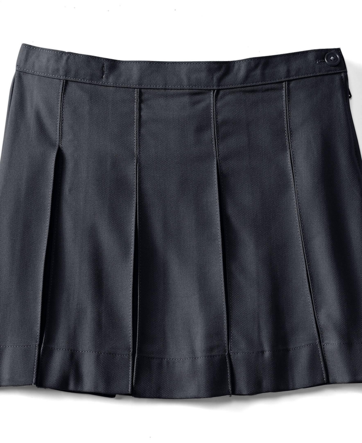 Lands' End Big Girls Box Pleat Skirt Above The Knee