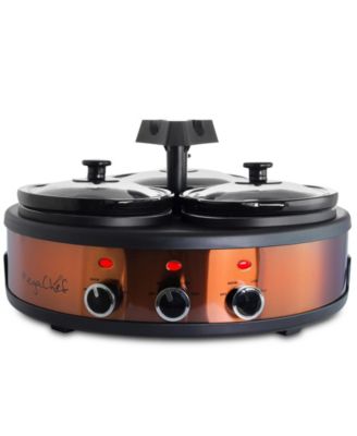 Triple 1.5 Quart Slow Cooker and Buffet Server