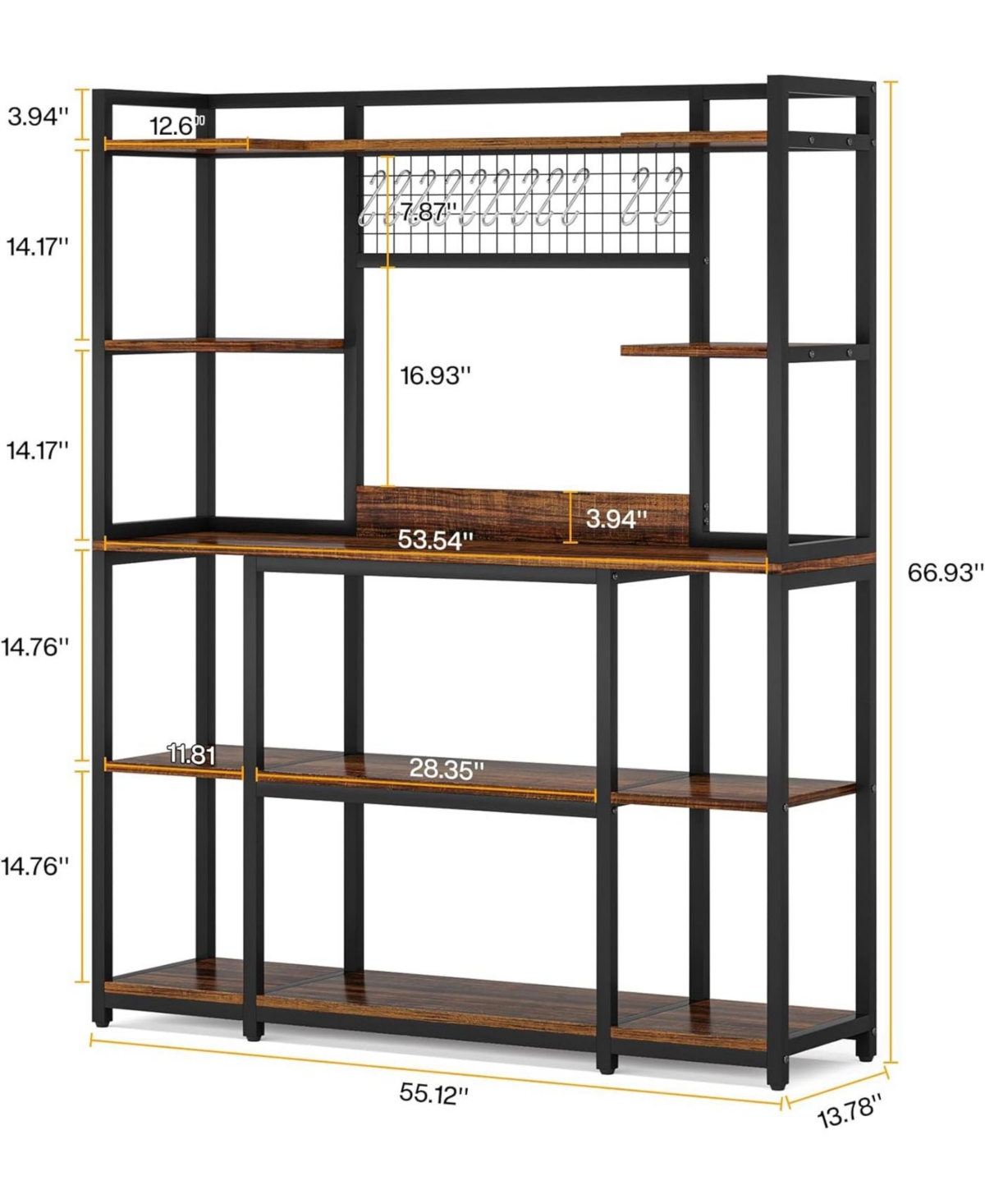 Tribesigns Large Bakers Rack, 55