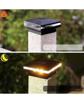 6-Pack Solar Post Cap Lights Outdoor Waterproof