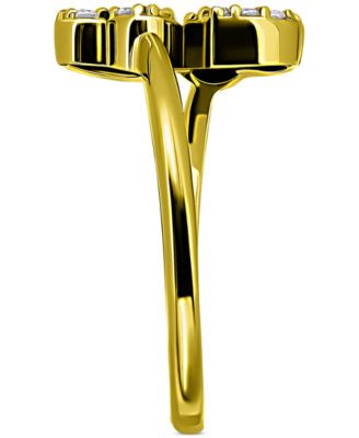 Cubic Zirconia Double Heart Toe Ring, Created for Macy's